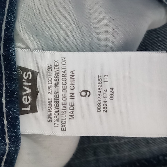 Levi's Strauss Juniors Blue Jeans Shorts SZ 9 - Picture 10 of 11